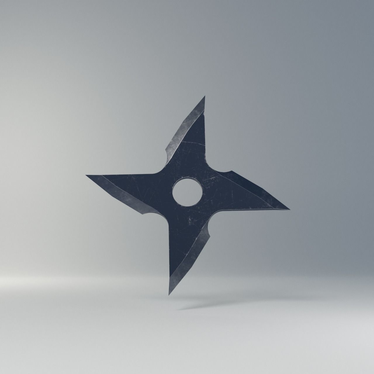 Hira-Shuriken Shaken VR AR Mobile Game-ready Free low-poly 3D model_5
