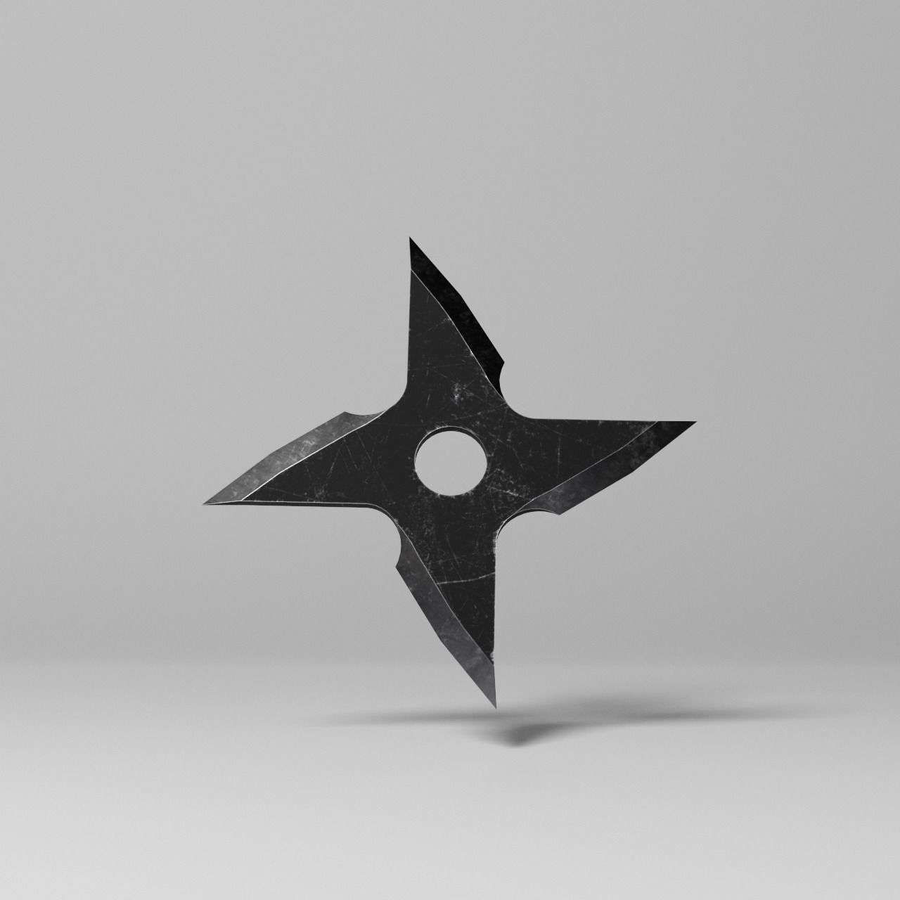 Hira-Shuriken Shaken VR AR Mobile Game-ready Free low-poly 3D model_10