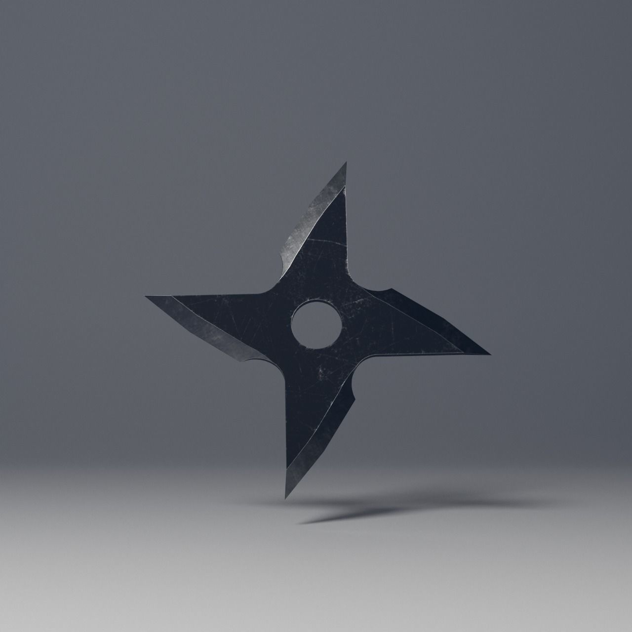 Hira-Shuriken Shaken VR AR Mobile Game-ready Free low-poly 3D model_7