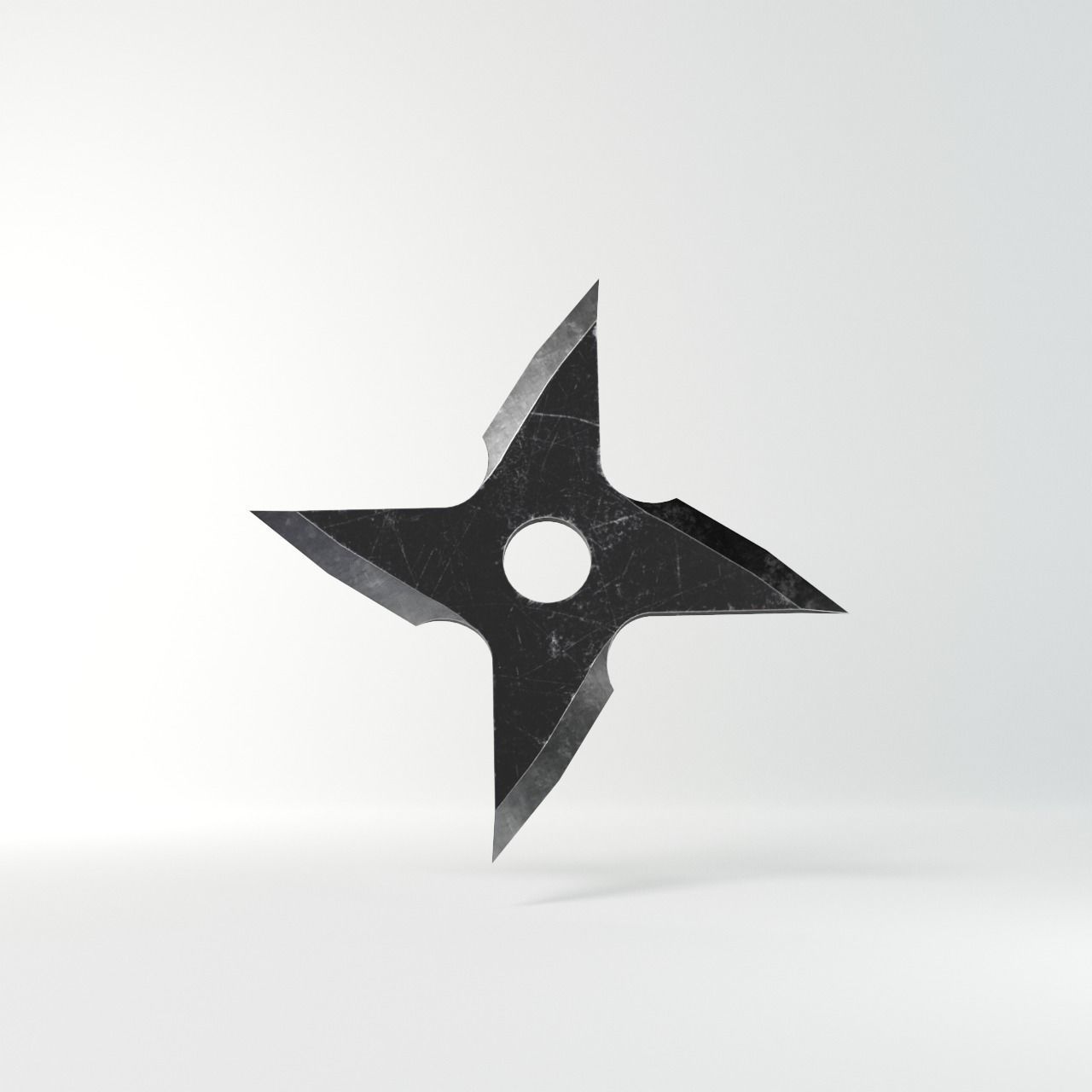 Hira-Shuriken Shaken VR AR Mobile Game-ready Free low-poly 3D model_4