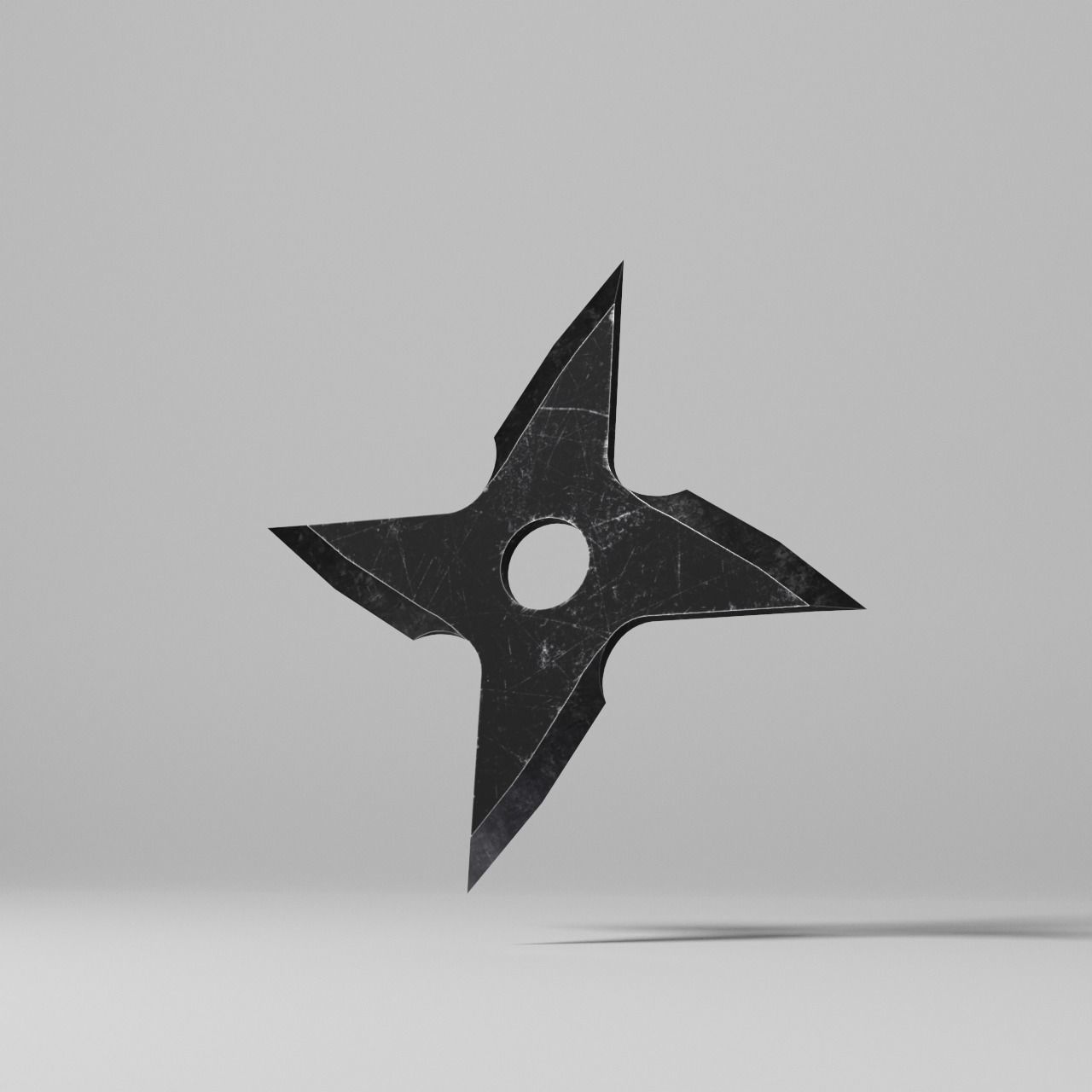 Hira-Shuriken Shaken VR AR Mobile Game-ready Free low-poly 3D model_8