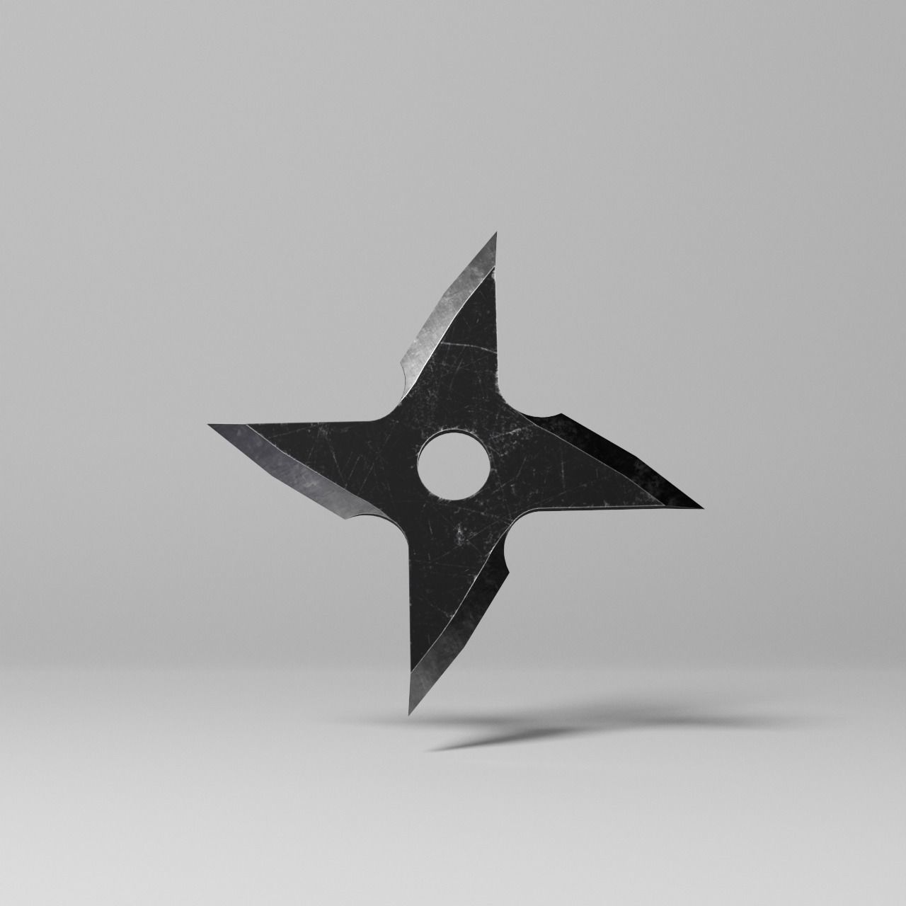 Hira-Shuriken Shaken VR AR Mobile Game-ready Free low-poly 3D model_3