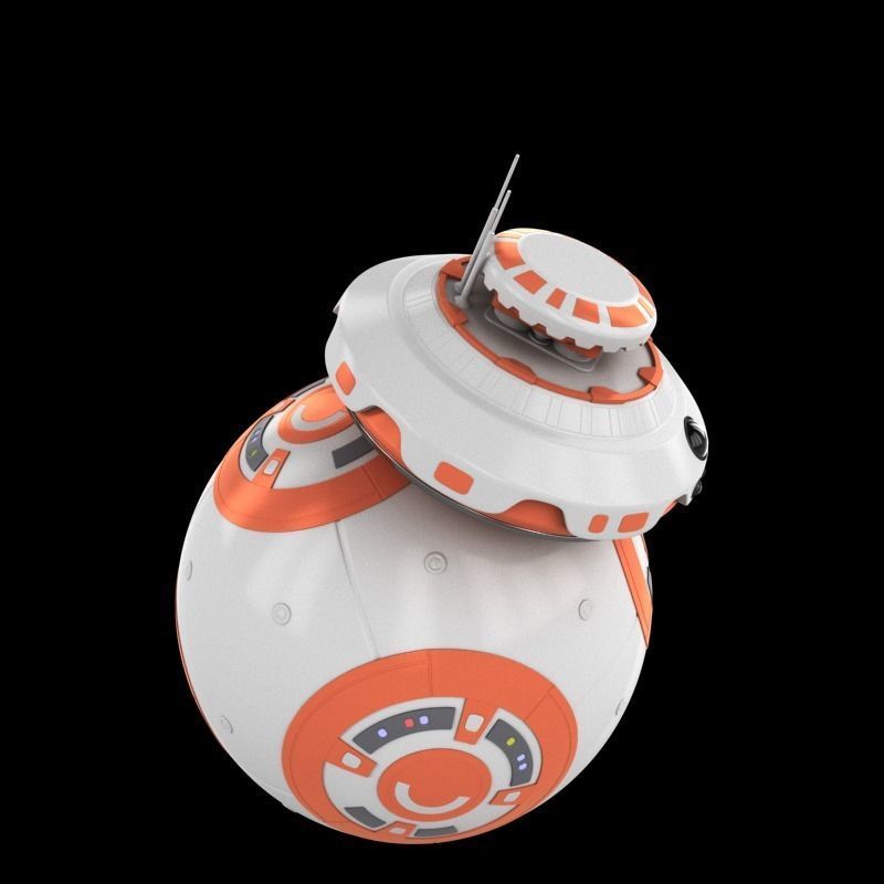 BallDroid orange and bb - robot 3D model_4
