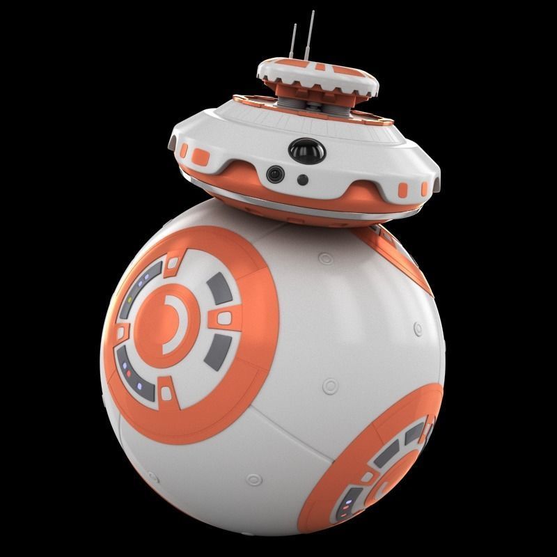 BallDroid orange and bb - robot 3D model_6