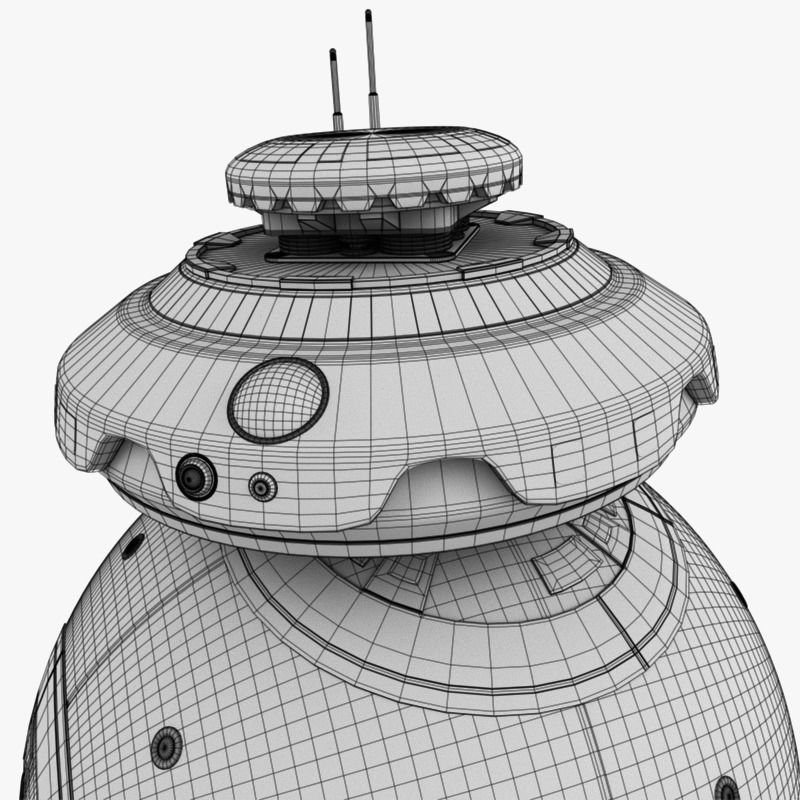 BallDroid orange and bb - robot 3D model_14