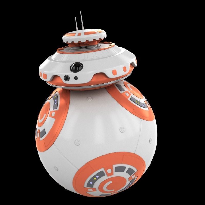 BallDroid orange and bb - robot 3D model_1
