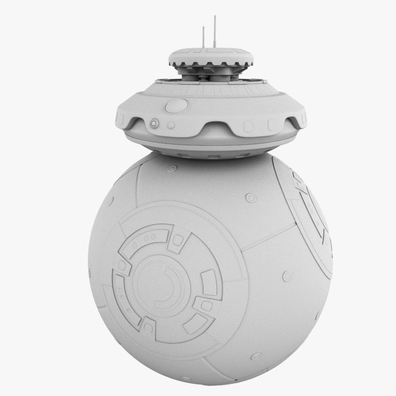 BallDroid orange and bb - robot 3D model_8