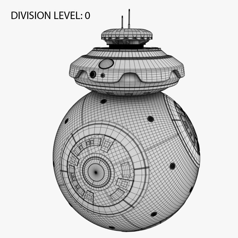 BallDroid orange and bb - robot 3D model_10