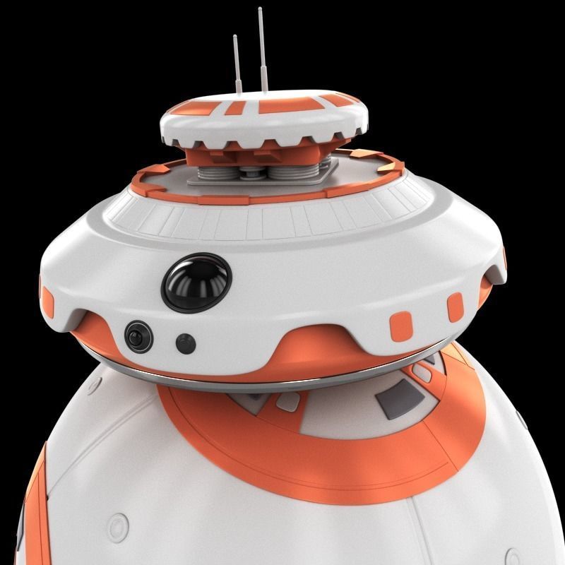 BallDroid orange and bb - robot 3D model_5