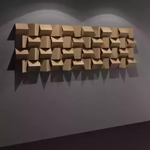 Triangle Diffuser - recording studio wall panel 3D model