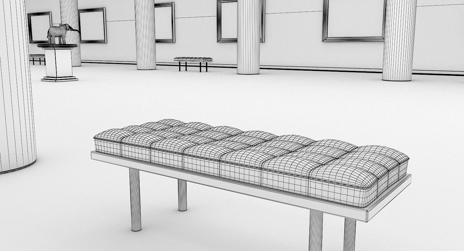 Art Gallery Interior 3D model_22