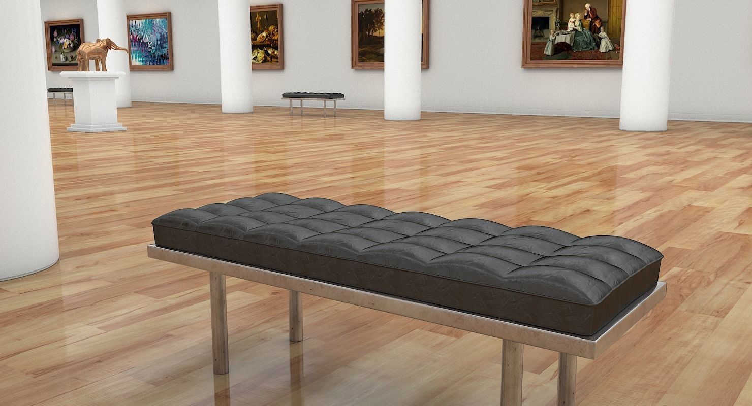 Art Gallery Interior 3D model_4