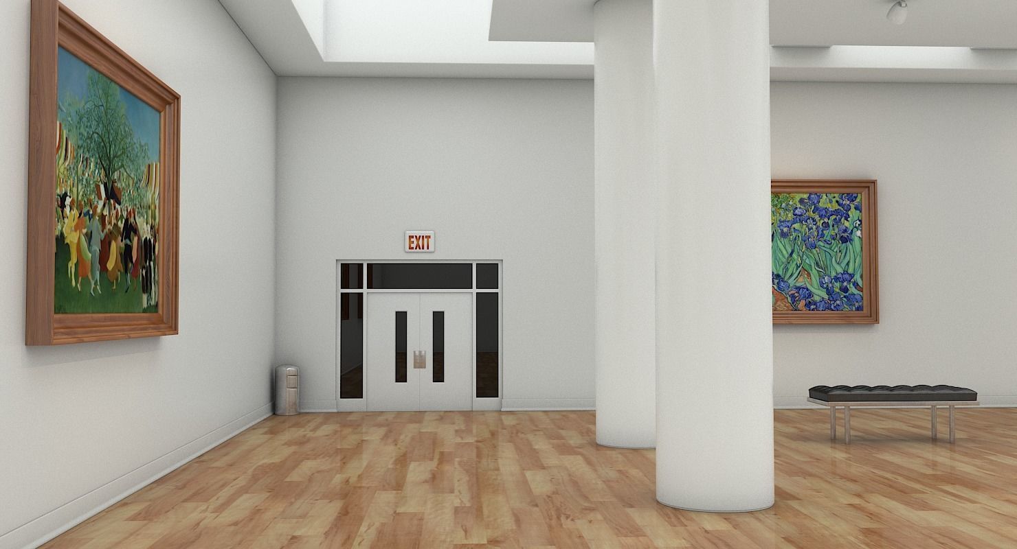 Art Gallery Interior 3D model_15