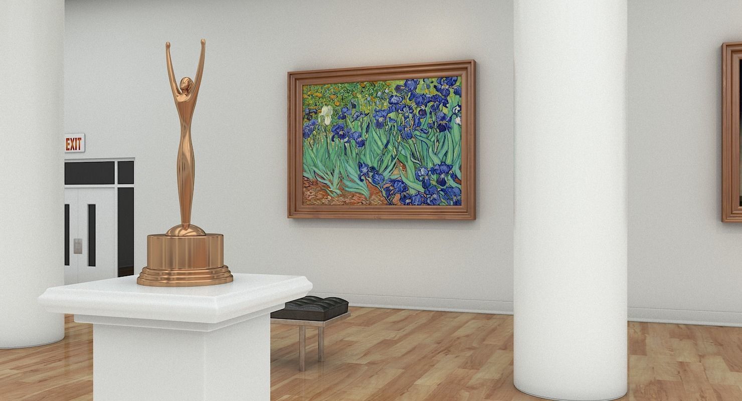 Art Gallery Interior 3D model_8