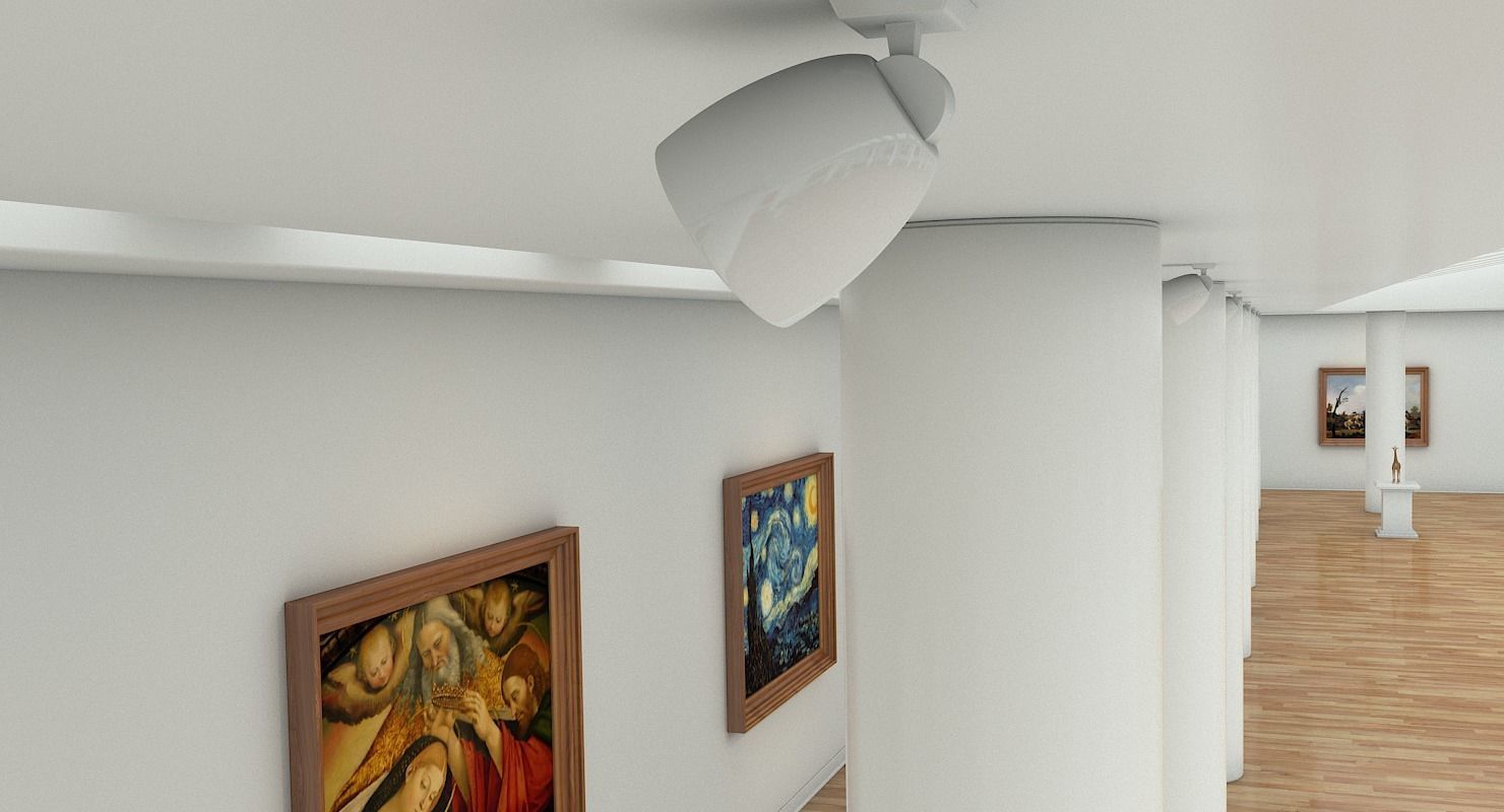 Art Gallery Interior 3D model_6