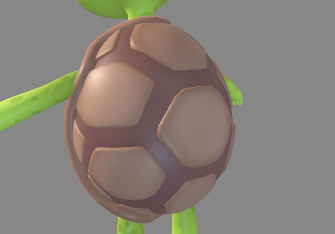 Turtle cartoon 3D model_8