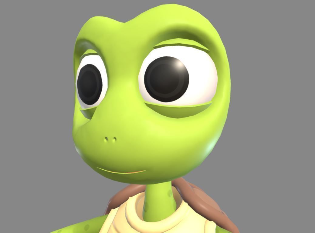 Turtle cartoon 3D model_7