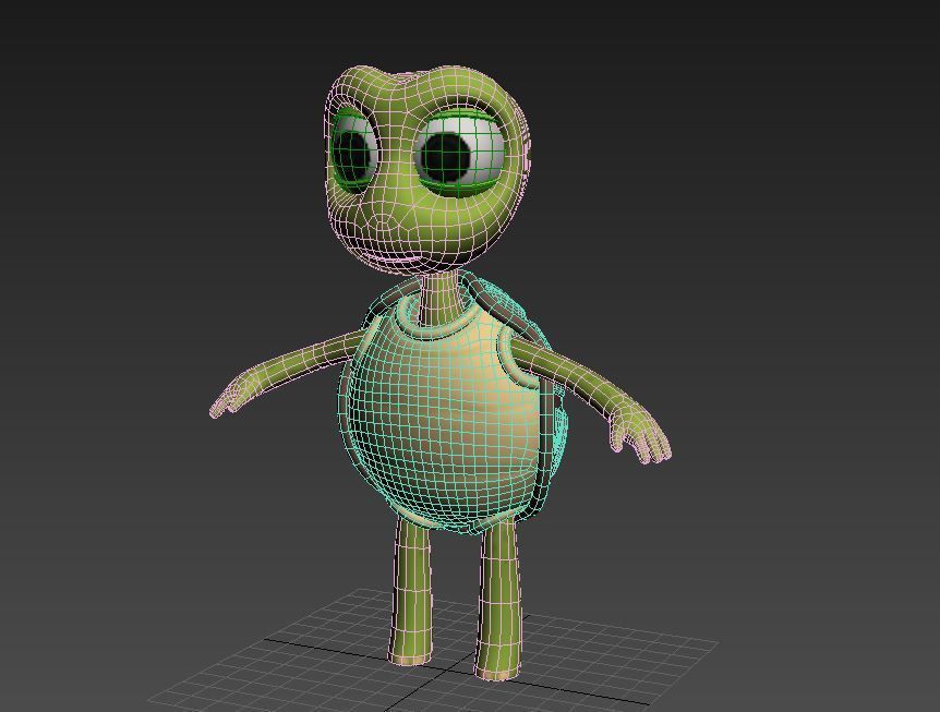 Turtle cartoon 3D model_14