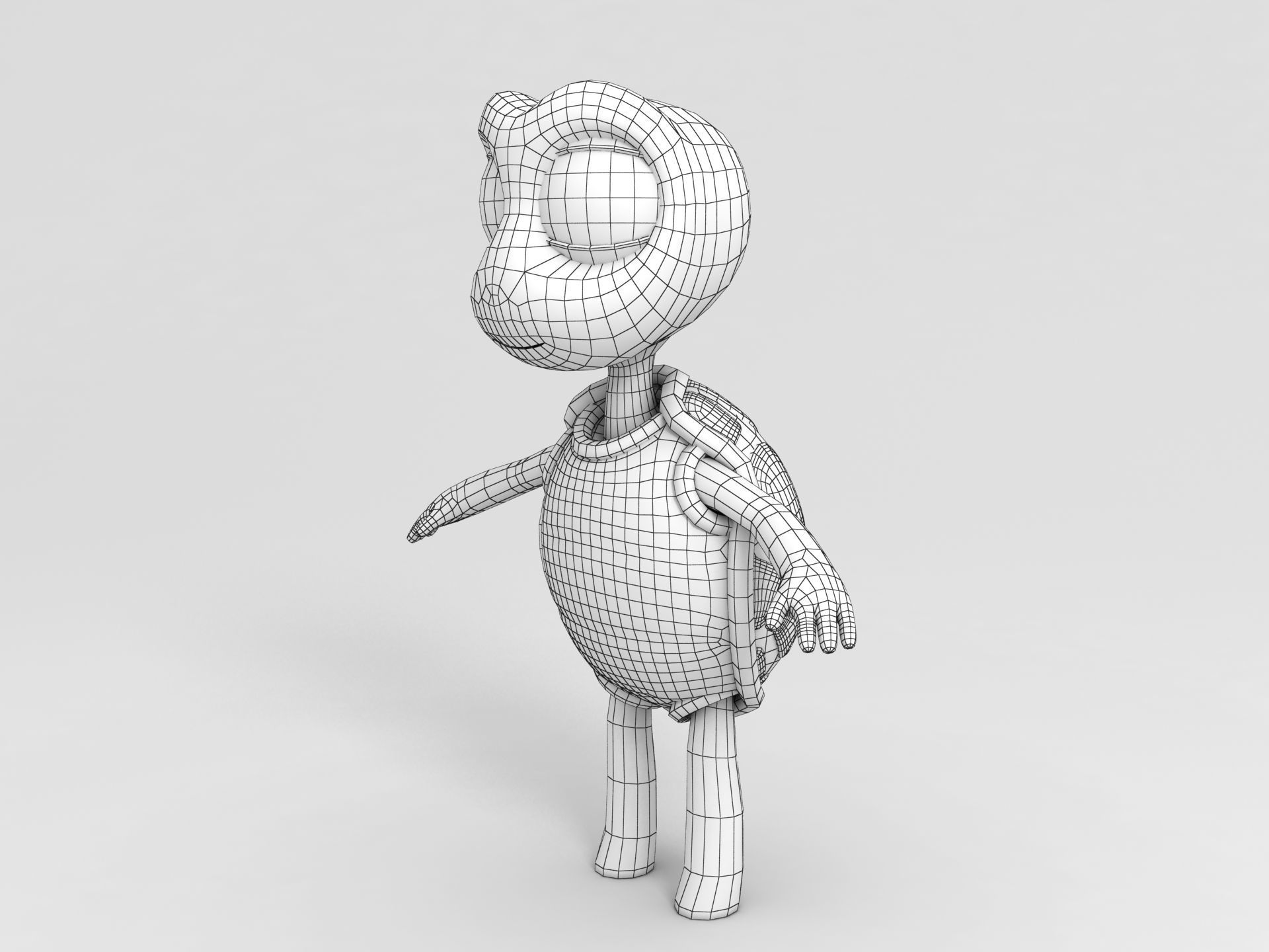 Turtle cartoon 3D model_6