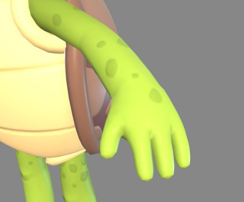 Turtle cartoon 3D model_9