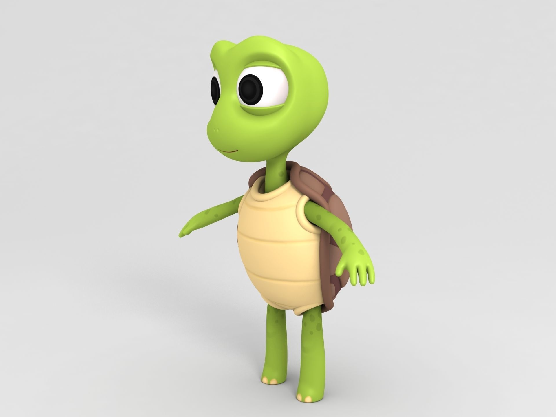Turtle cartoon 3D model_5