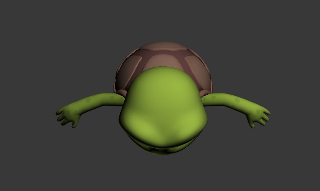 Turtle cartoon 3D model_16