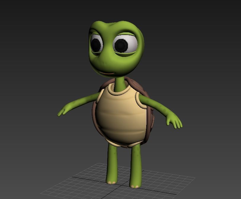Turtle cartoon 3D model_13