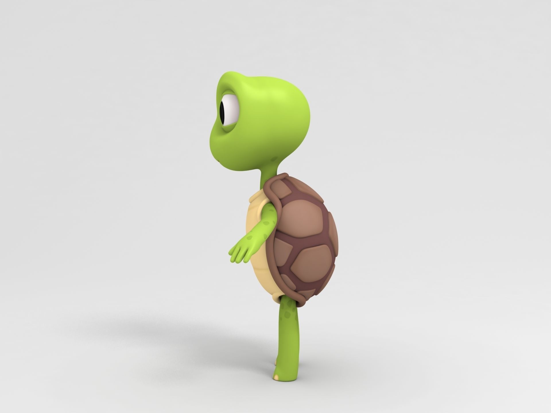 Turtle cartoon 3D model_3