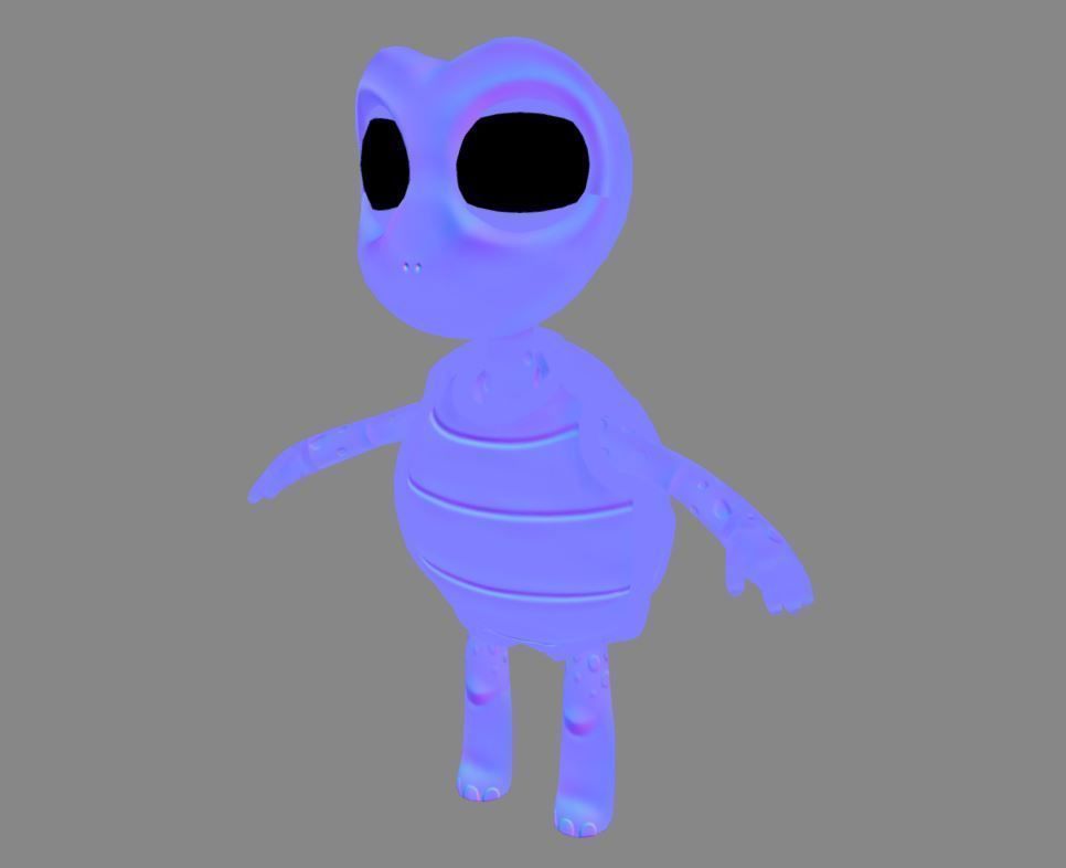 Turtle cartoon 3D model_12