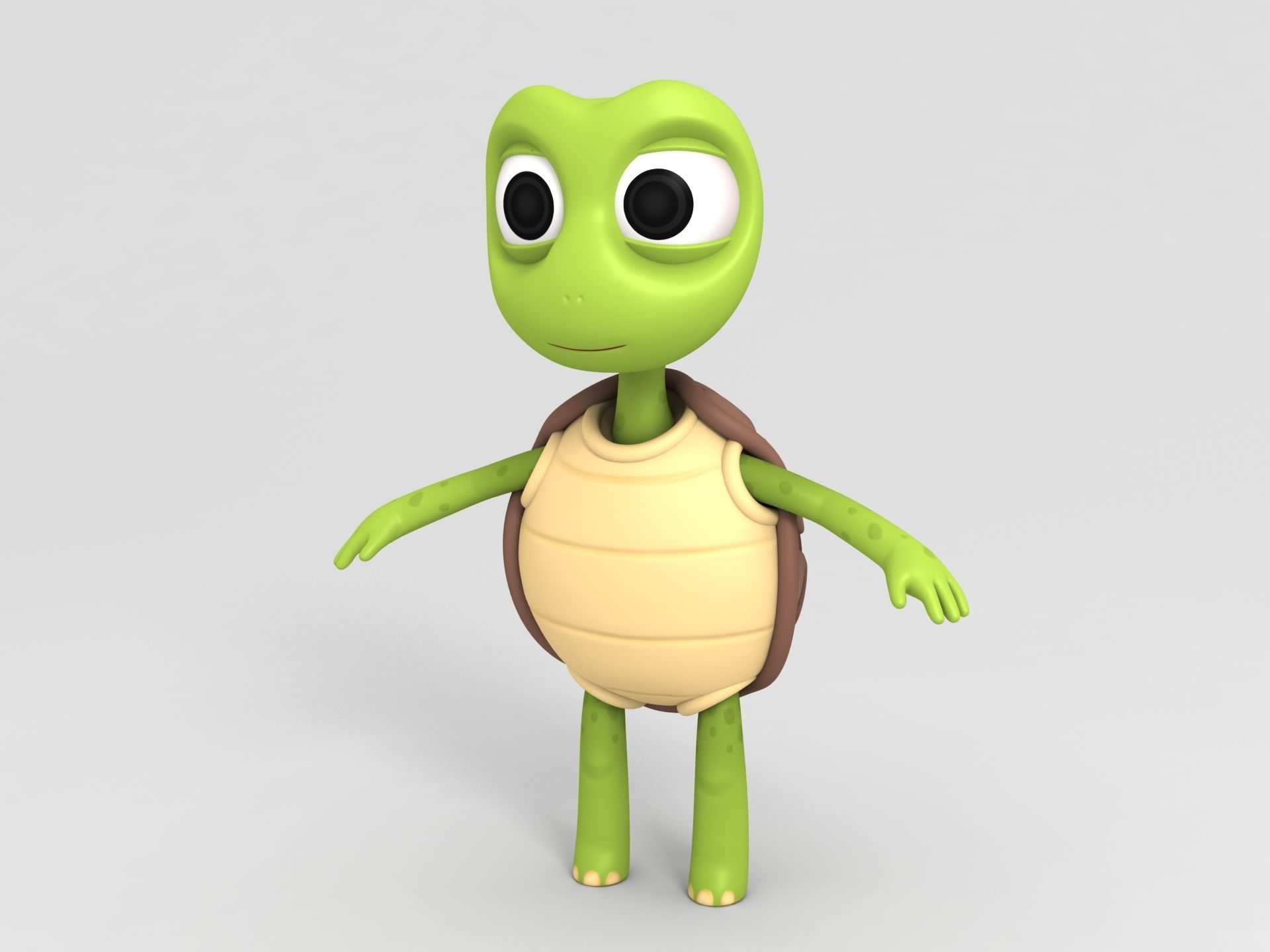 Turtle cartoon 3D model_1