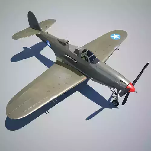 Bell P-39 Airacobra Low-poly 3D model