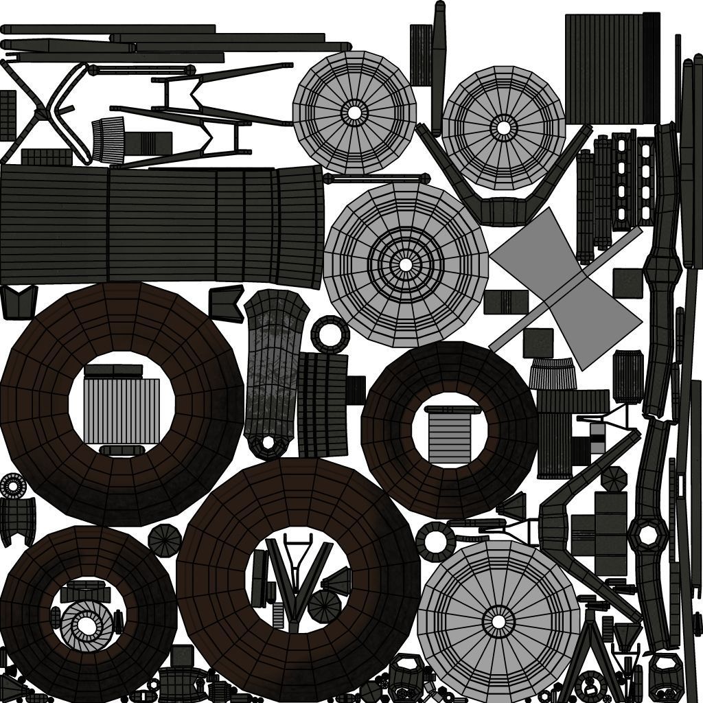 Bell P-39 Airacobra Low-poly 3D model_16