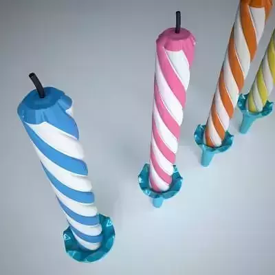 BirthdayCandles group of colorful birthday candles