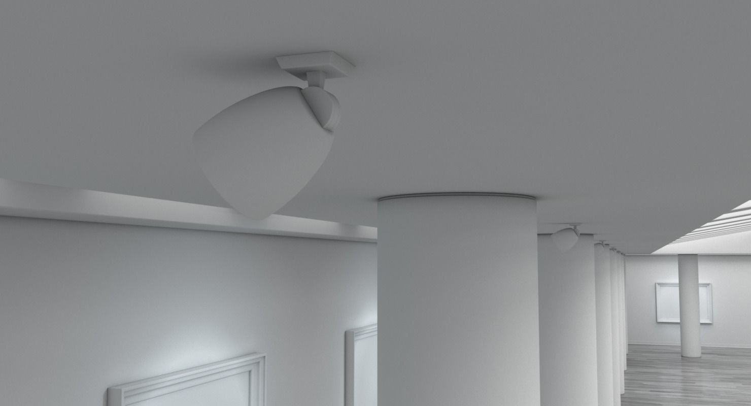 Art Gallery White 3D model_5