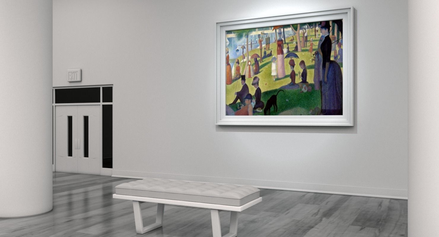 Art Gallery White 3D model_13