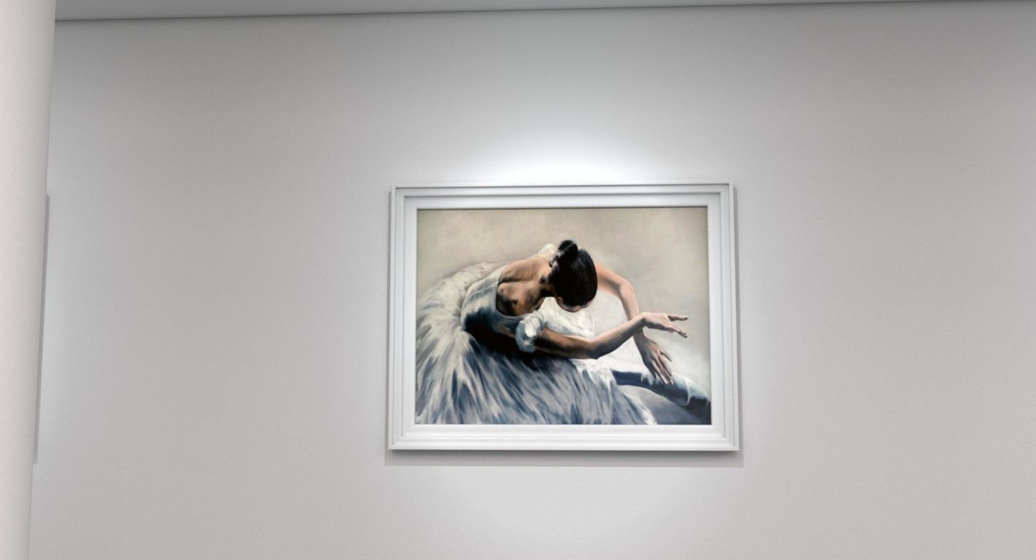 Art Gallery White 3D model_4