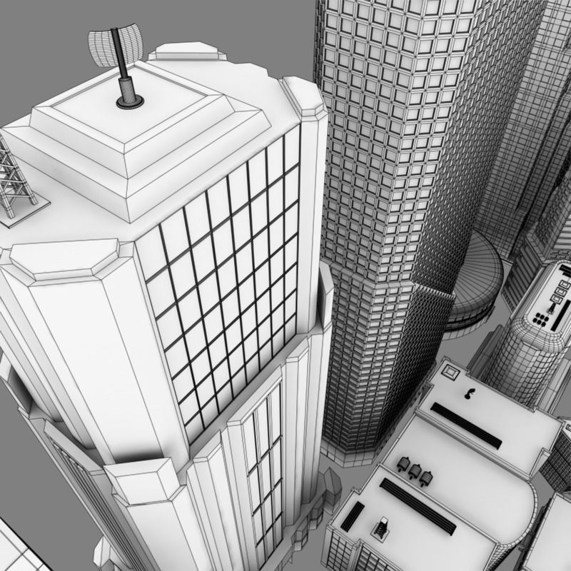 15 Buildings 3D model_13