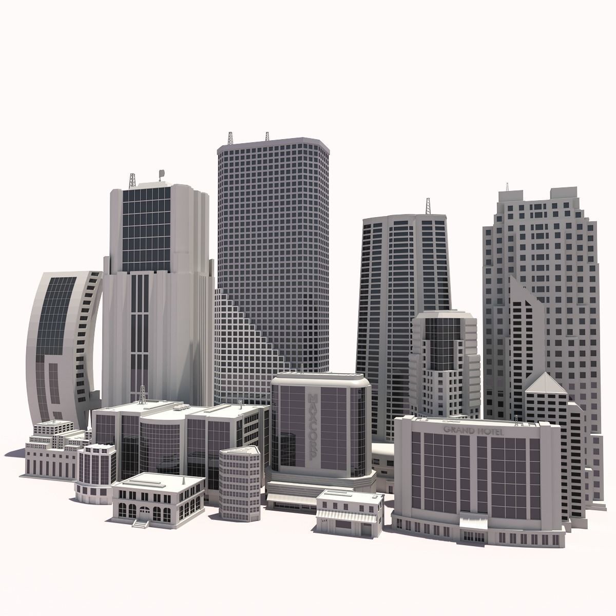 15 Buildings 3D model_2