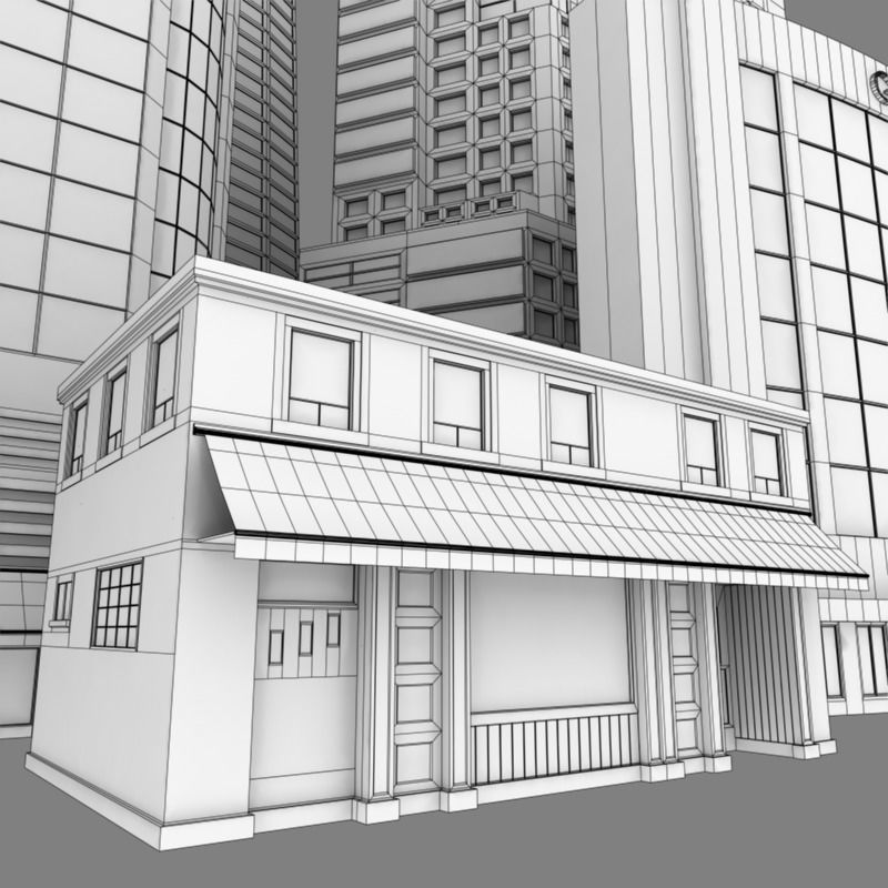 15 Buildings 3D model_11
