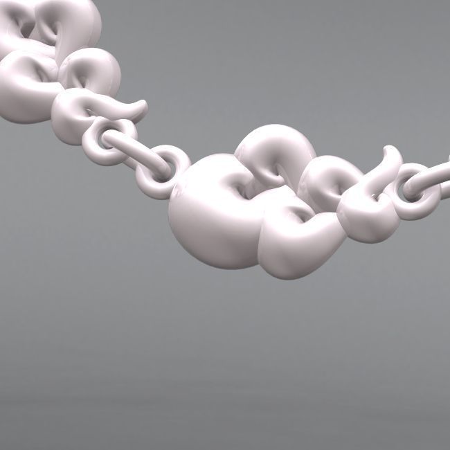 CloudsLuck necklace with diamonds 3D print model_2