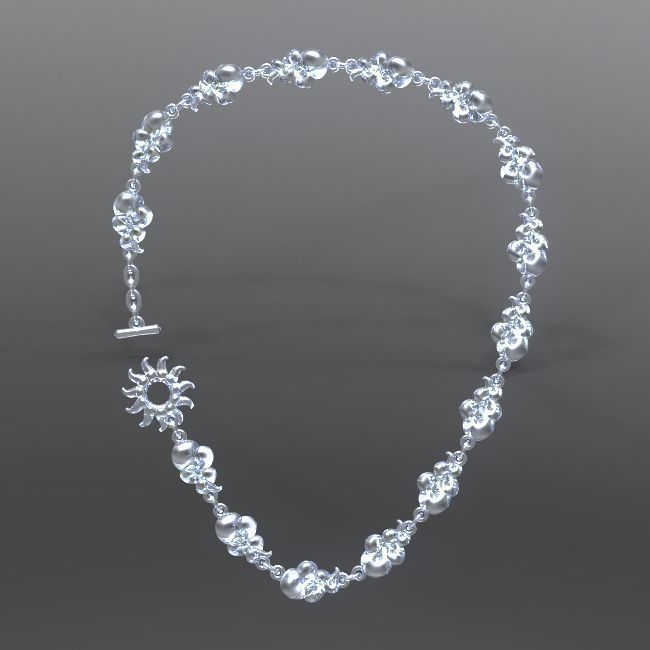 CloudsLuck necklace with diamonds 3D print model_4
