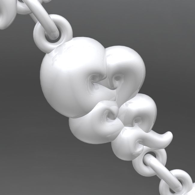 CloudsLuck necklace with diamonds 3D print model_1