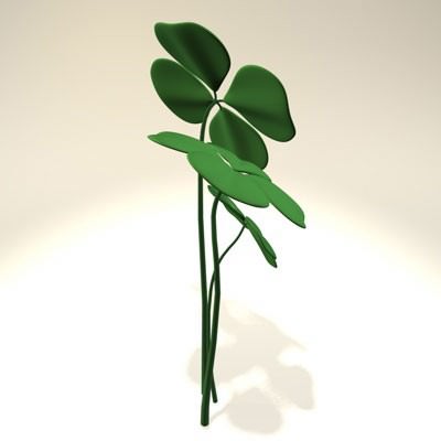 Shamrock Clover 3D model_7