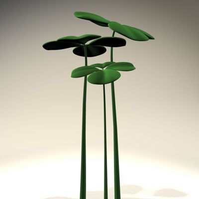 Shamrock Clover 3D model_5