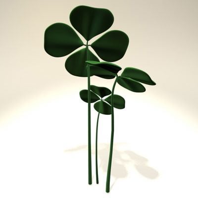 Shamrock Clover 3D model_1