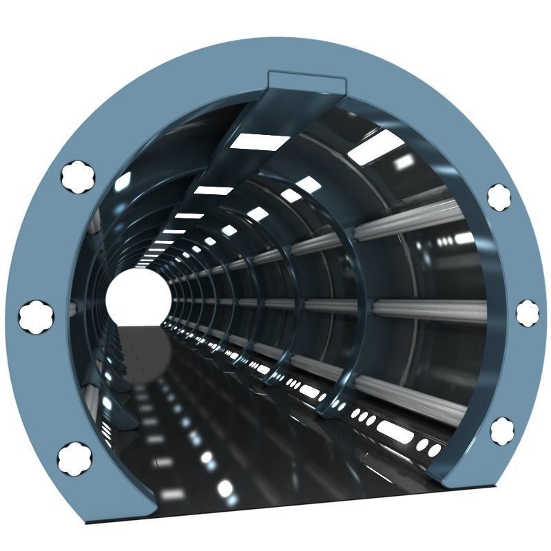 SciFi Corridor 6 3D model_3