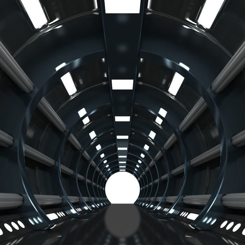 SciFi Corridor 6 3D model_2