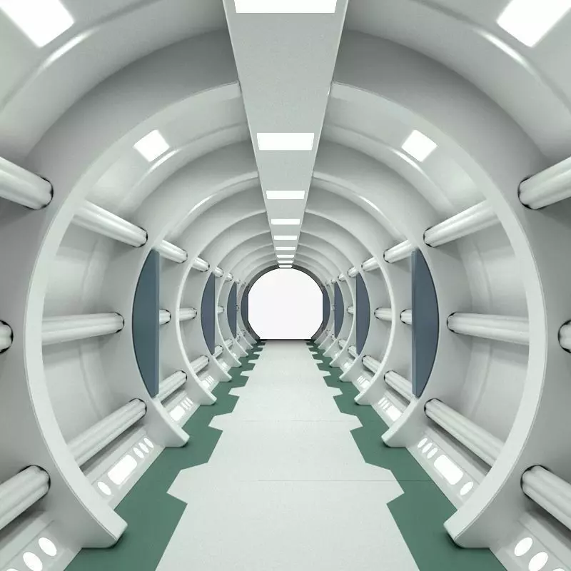 SciFi Corridor 5 3D model_0