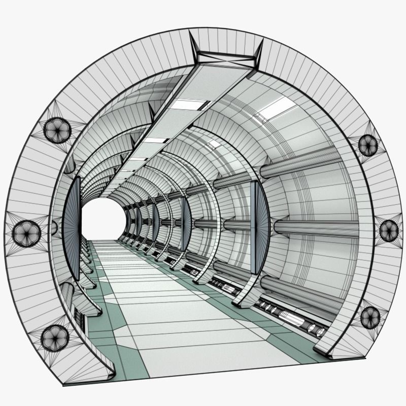 SciFi Corridor 5 3D model_5