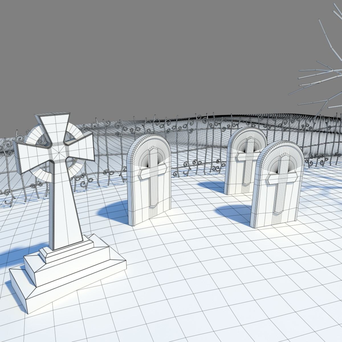 Grave Yard 3D model_13